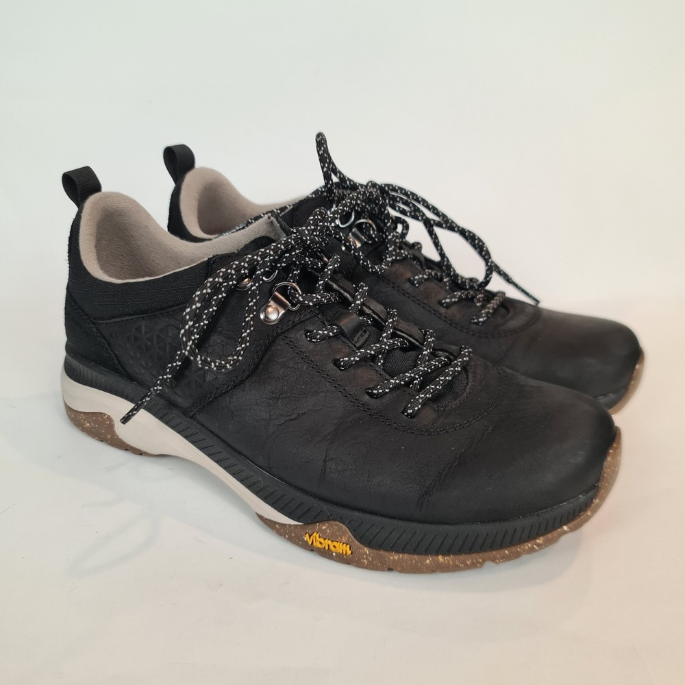 Dansko Black Burnished Leather Vibram Lace Up Sneakers Shoes Womens 40 US 9.5-10